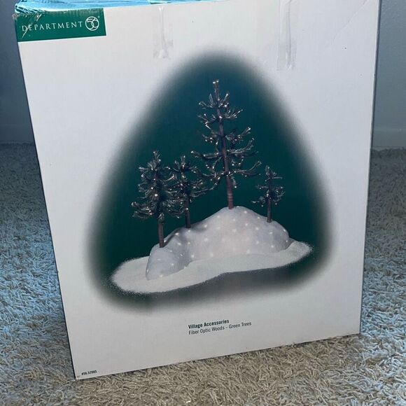 NIB Department 56 Fiber Optic Trees Green - Picture 1 of 15